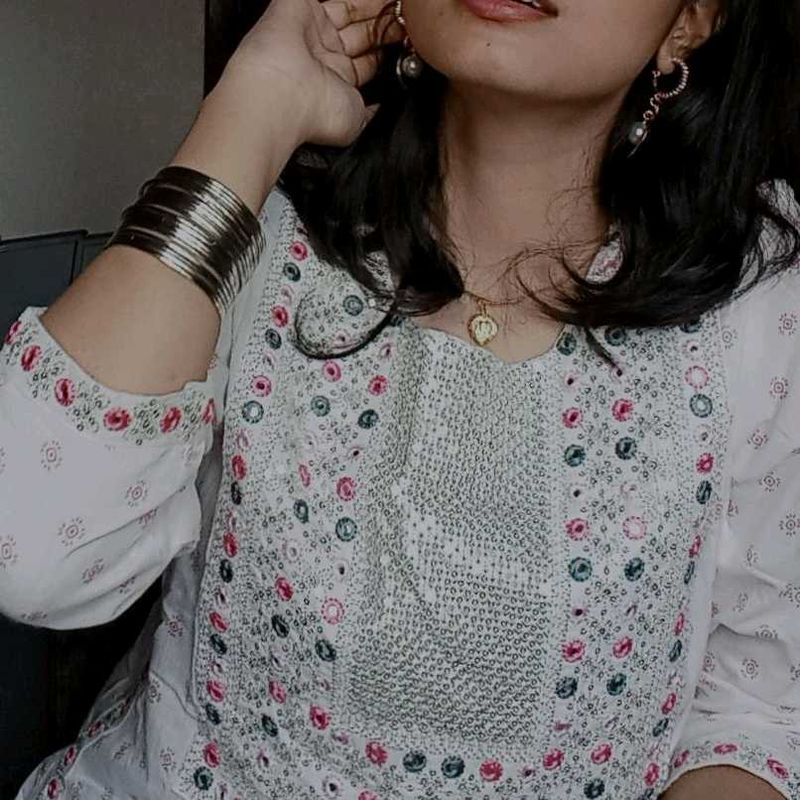 Embroidered White Kurta