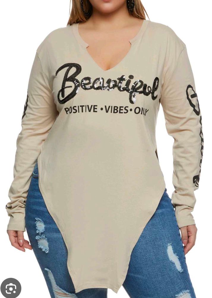 Beautiful Sequin Detail Long Sleeve warm top