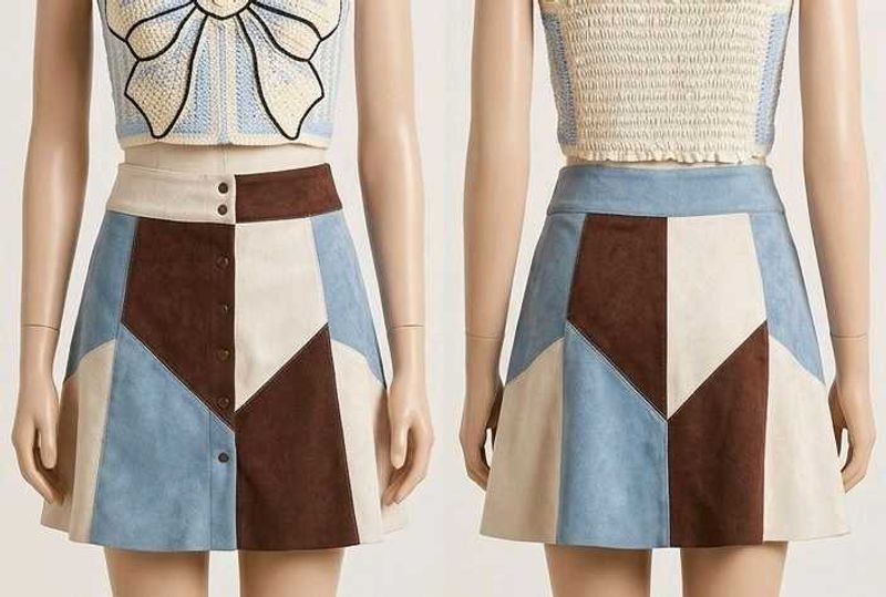 IMPORTED SUEDE SKIRT
