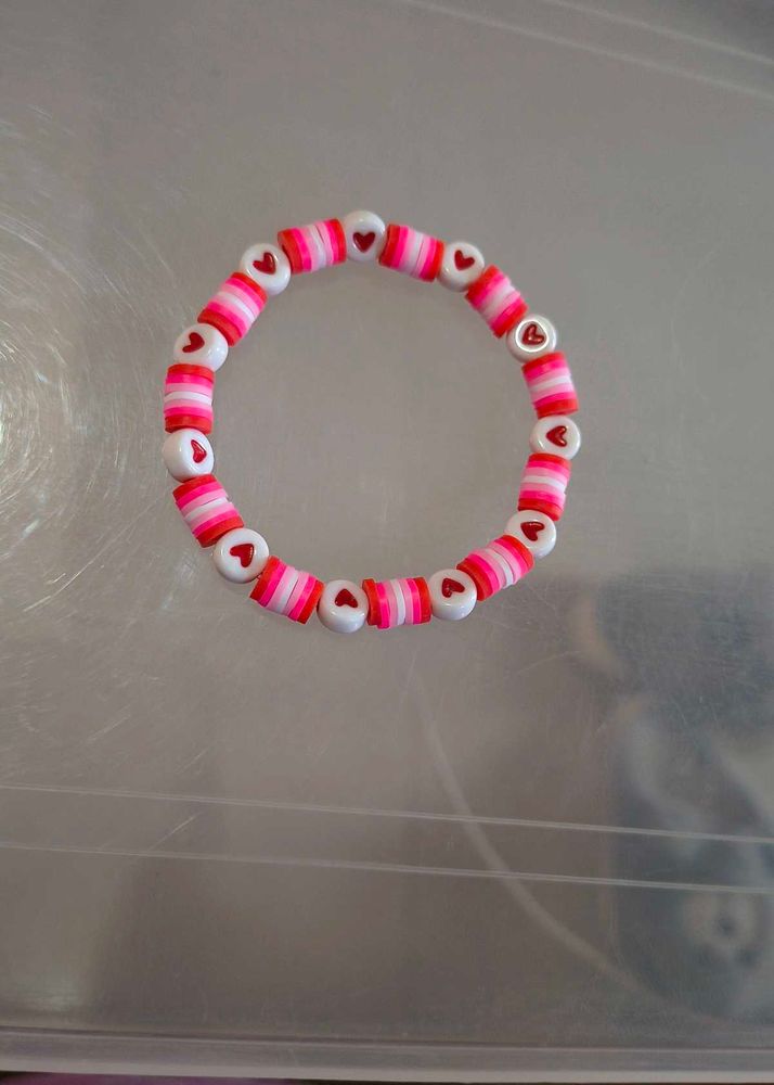 Heart Charm Beaded Bracelet