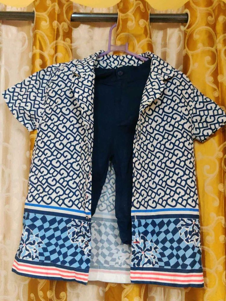 Stylish Boys’ 2-Piece Set – Shirt + Shorts