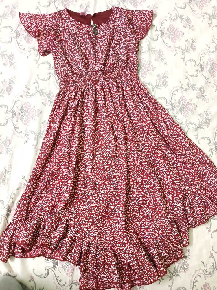 Chic Floral Print Midi Dress