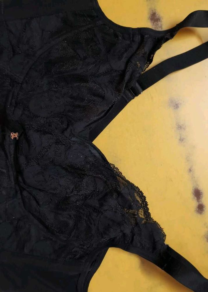 Elegant Black Lace Bra
