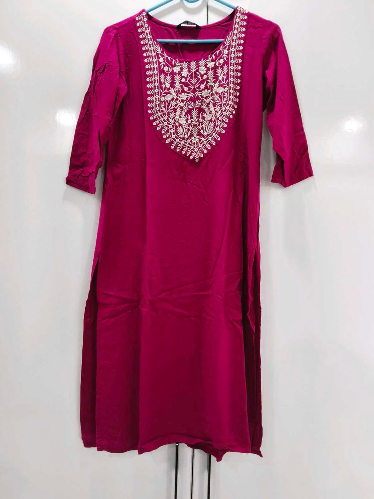 Soch Vibrant Pink Embroidered Kurta