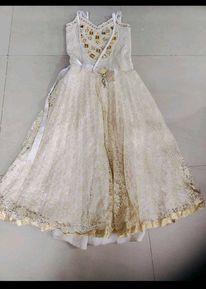 Party frock for kids girls with stones and heavy
