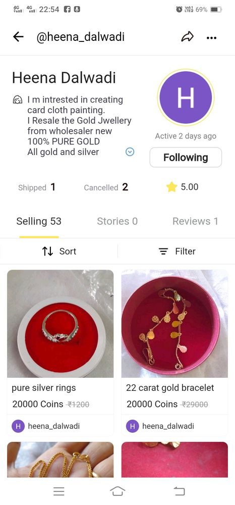 fraud lady .. don't buy gold jewellery.. it's not gold