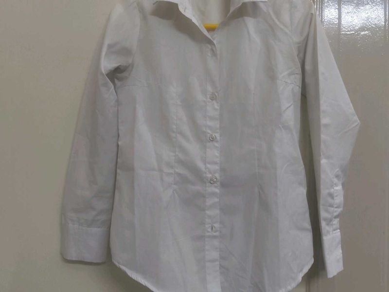 Classic White Button-Up Shirt