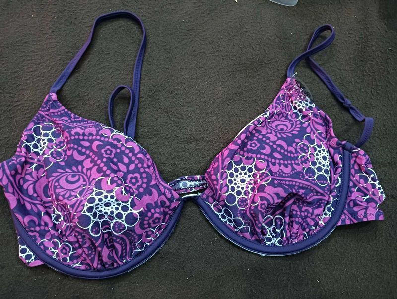 Patterned🖤 Purple big 🖤 Bra
