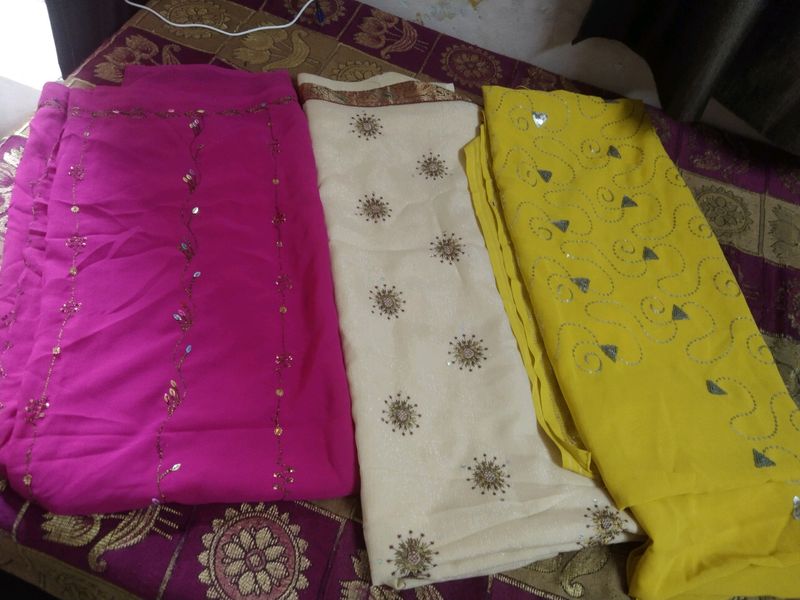 Sarees Designs Party Wear 3 Combos Sarees