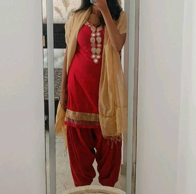Pure Cotton Patiala Suit