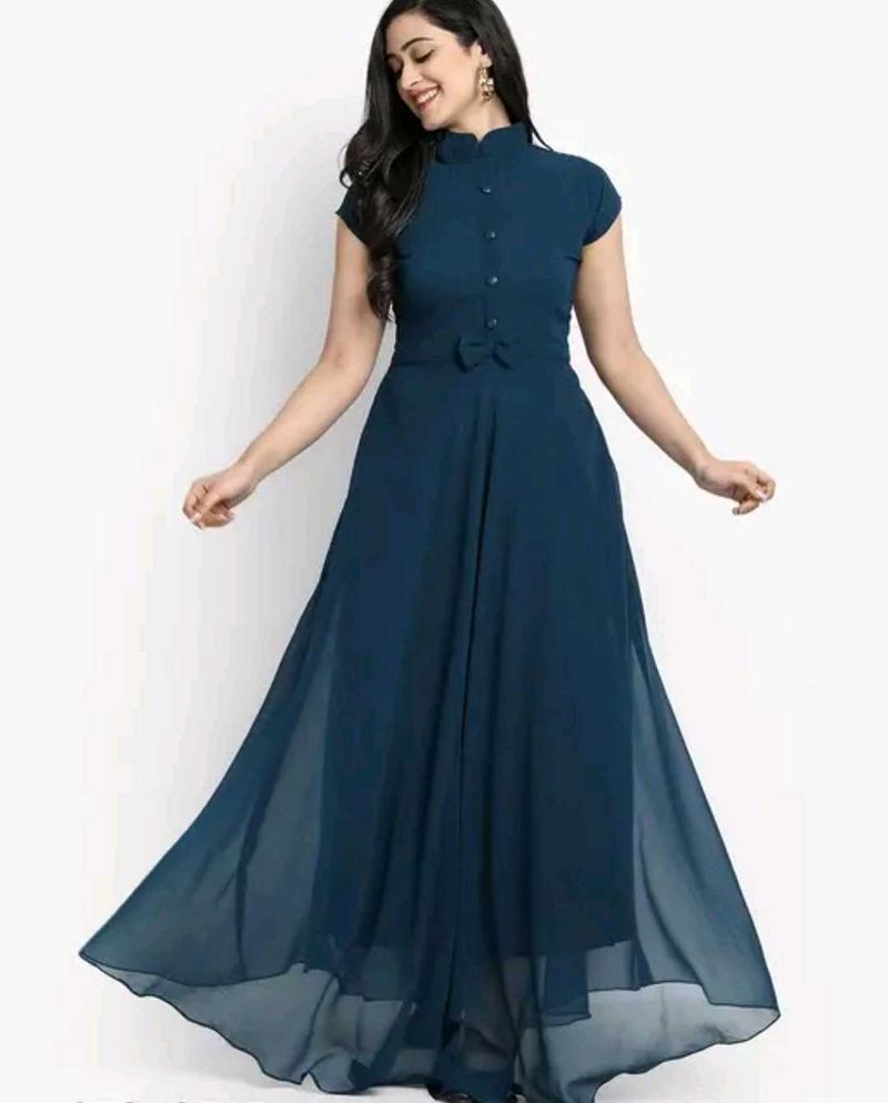 Elegant Teal Maxi Dress