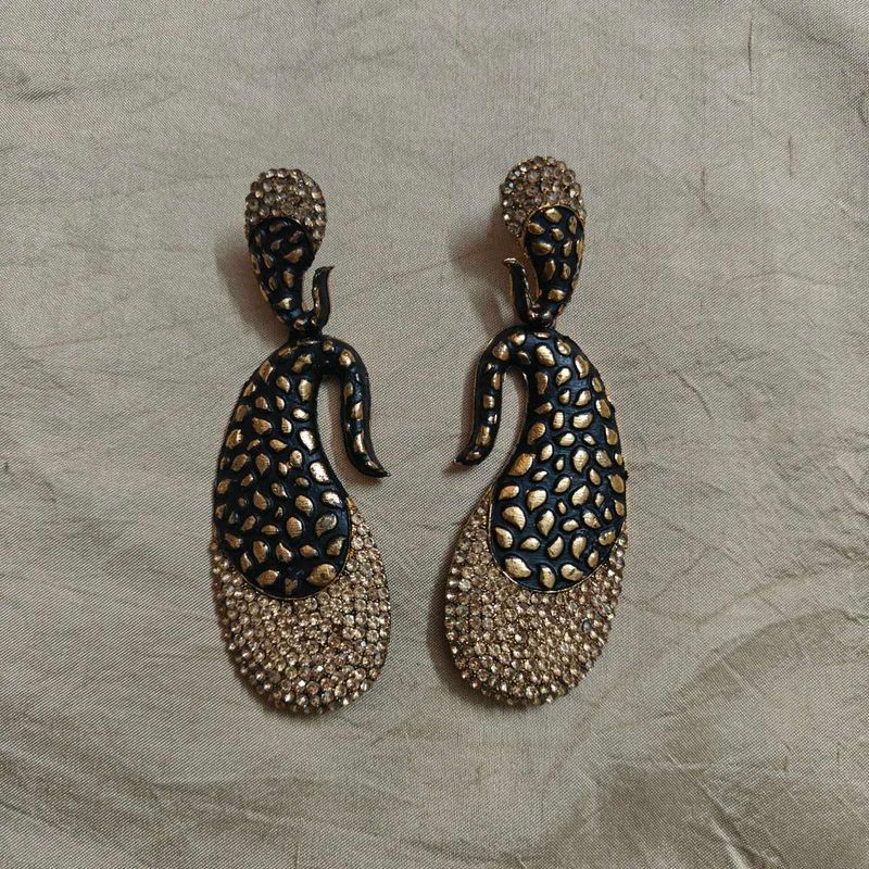 Designer paisley earrings