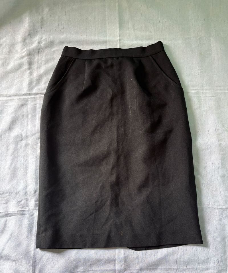 Classic Black Pencil Skirt
