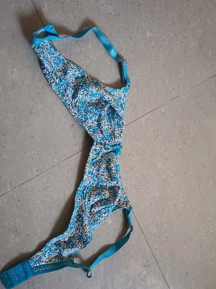 Floral Print Bra