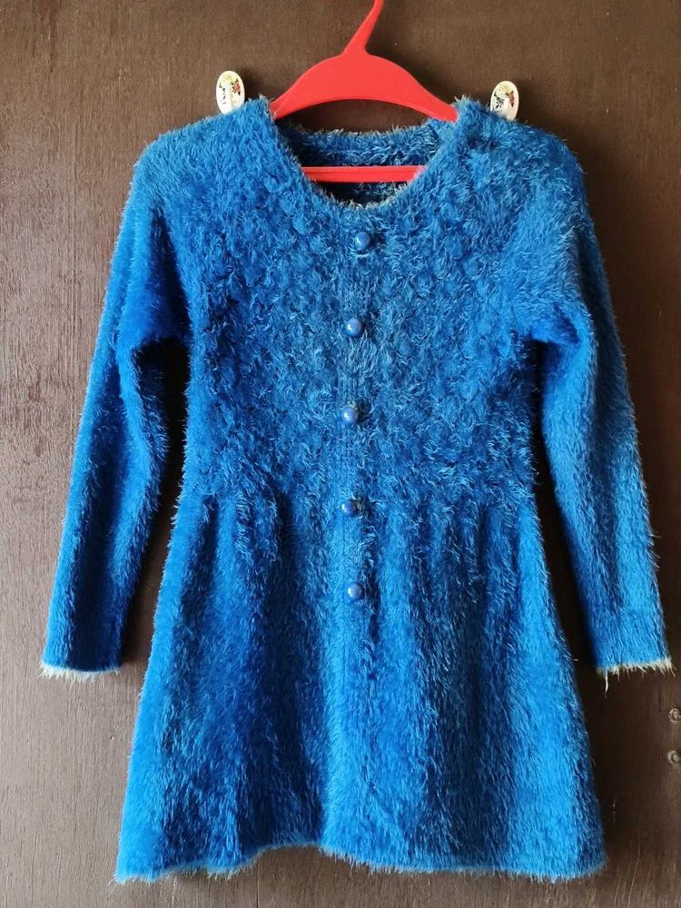 Blue Fuzzy Dress