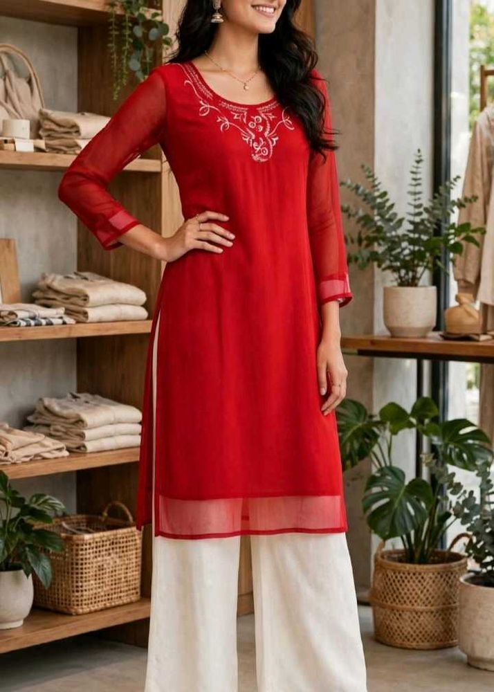 Elegant Red Kurta only