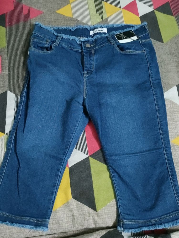 Blue Denim Capri