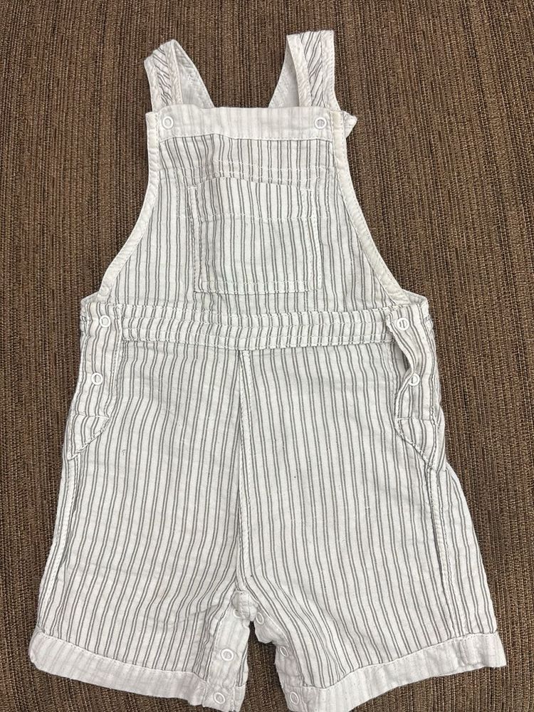 3 Striped Baby Overalls