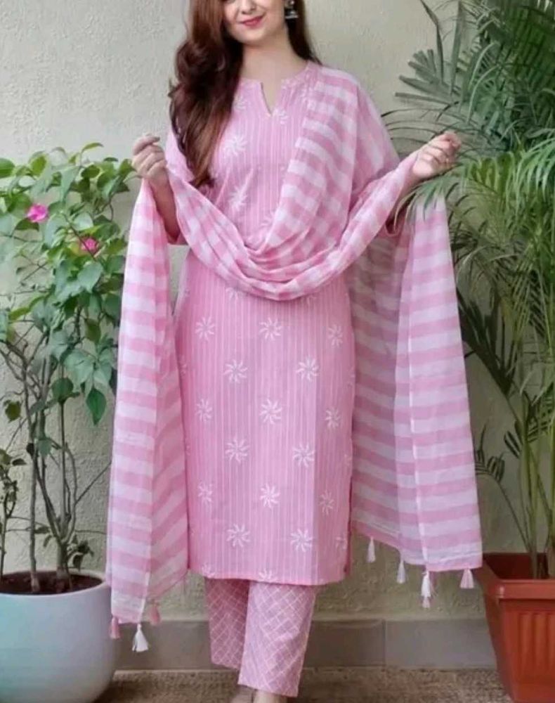 Beautiful Pink Kurta Set with Dupatta