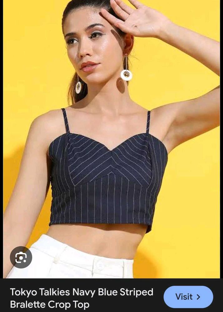 Striped Bralette Crop Top