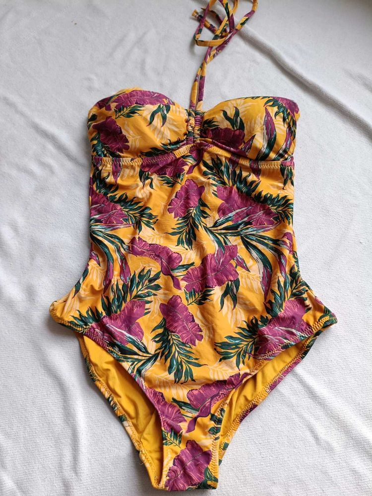 Tropical Print One-Piece Swimsuit