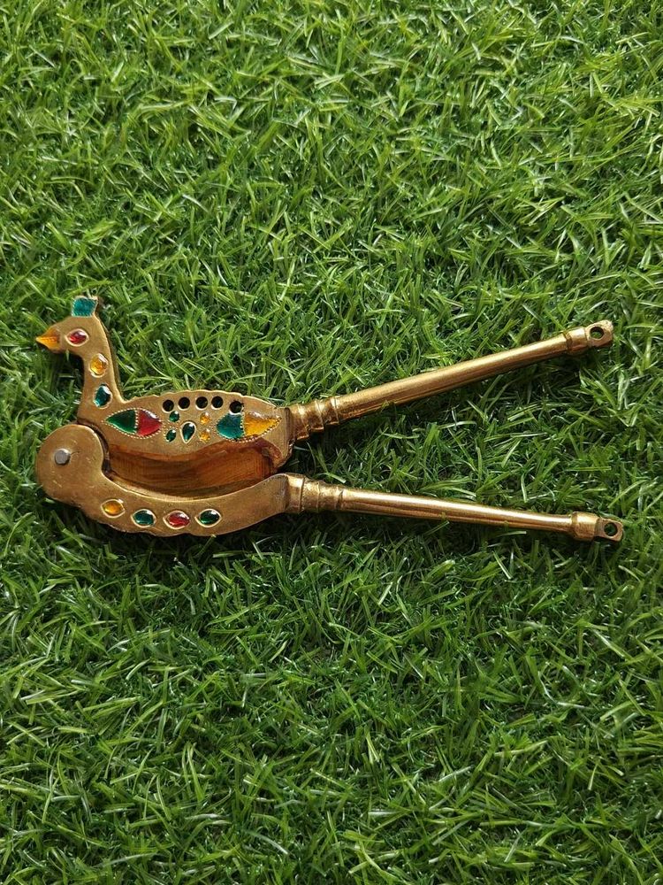 Vintage Peacock Nutcracker copper made