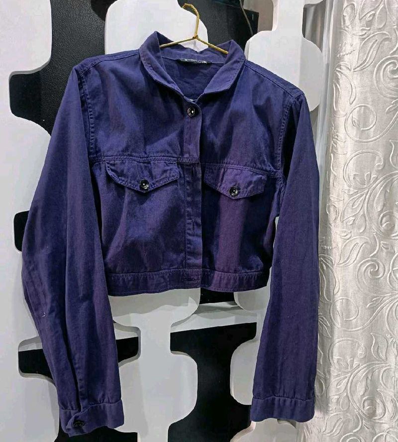 BRANDED Cropped Denim Jacket