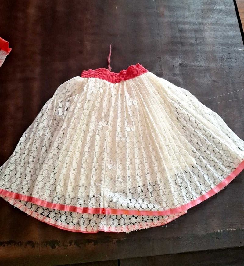 White Lace Ethnic Skirt