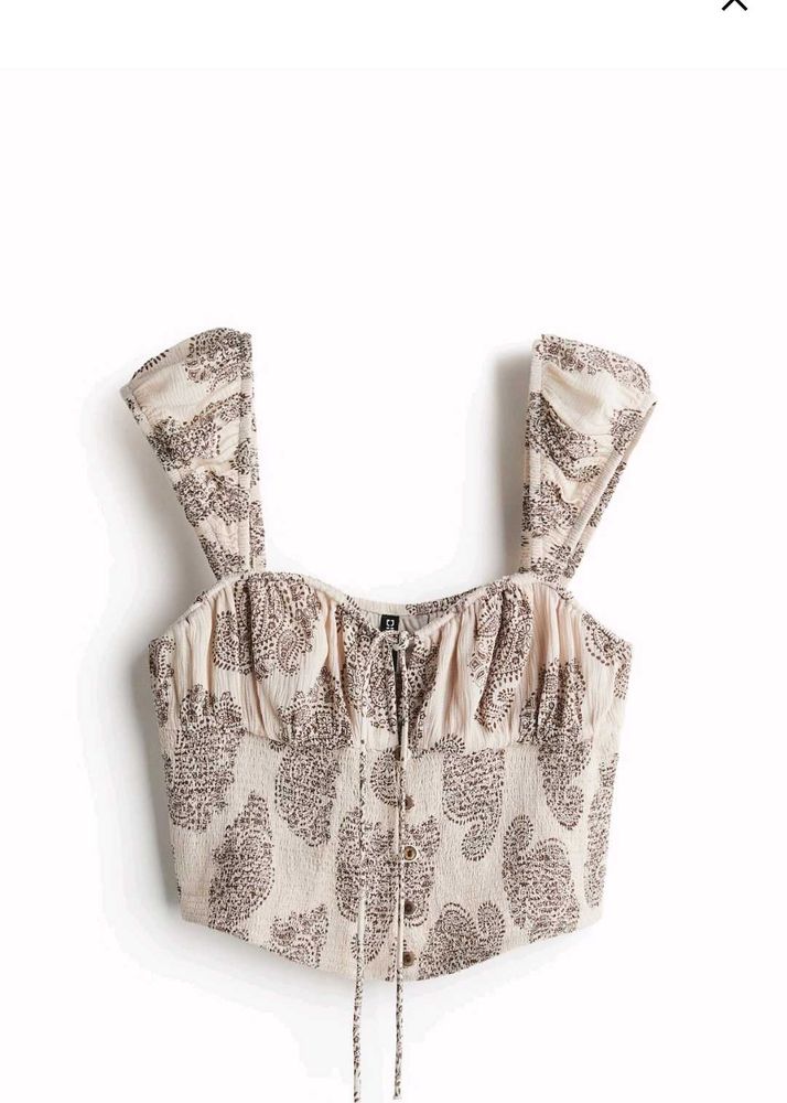 Divided H&amp;M Paisley Print Corset Top S