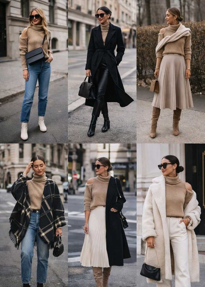 Elegant Turtleneck Knit Sweater