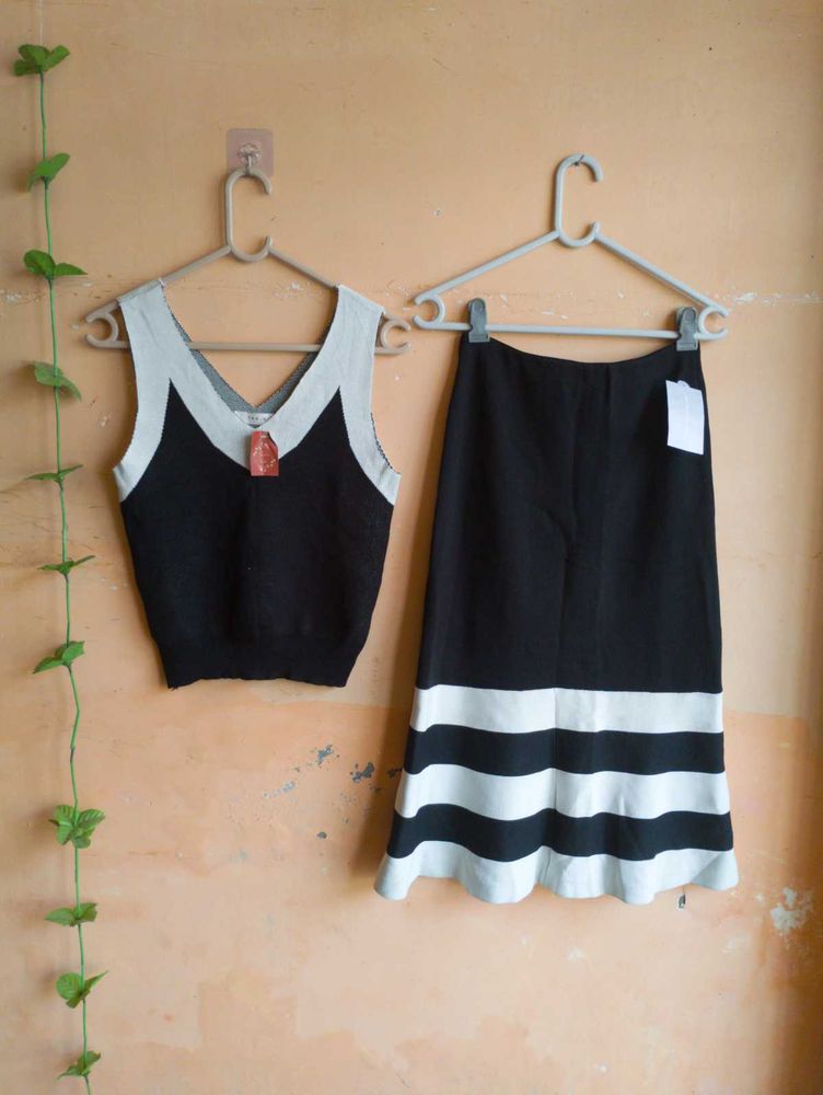 🤍Free Delivery Chic Black &amp; White Co-ord Set🤍
