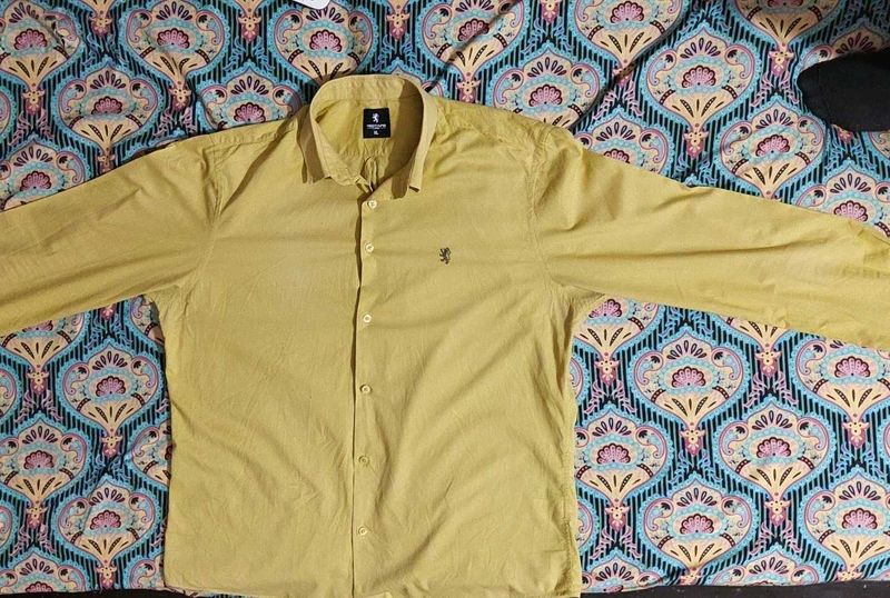 Men's Yellow Casual Shirt