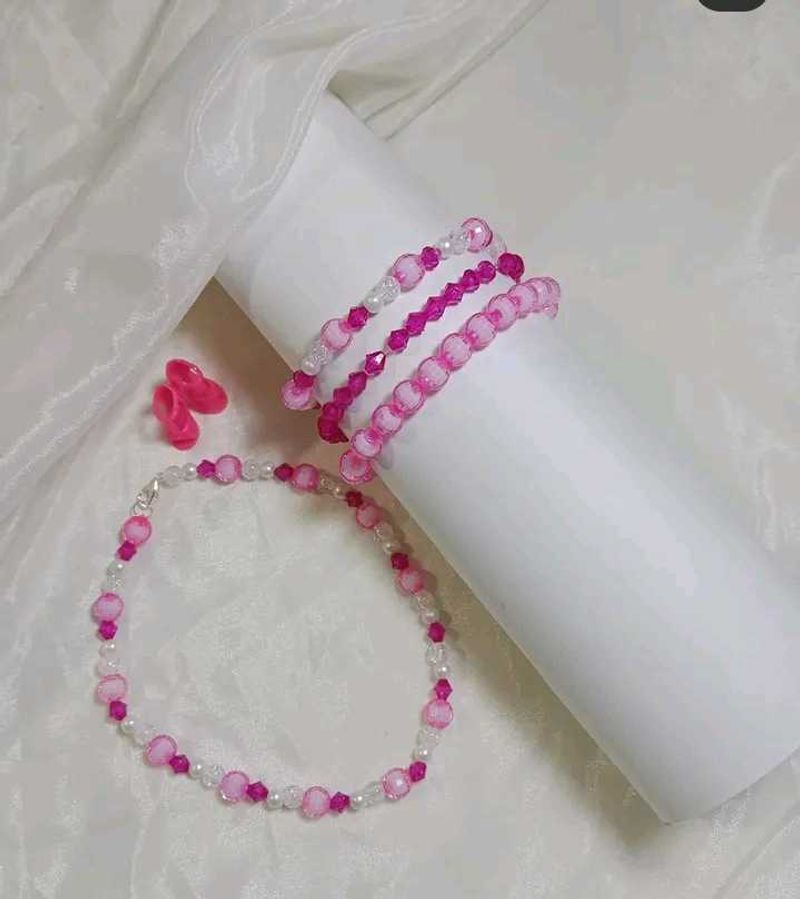 Beaded Bracelets and Anklet Set