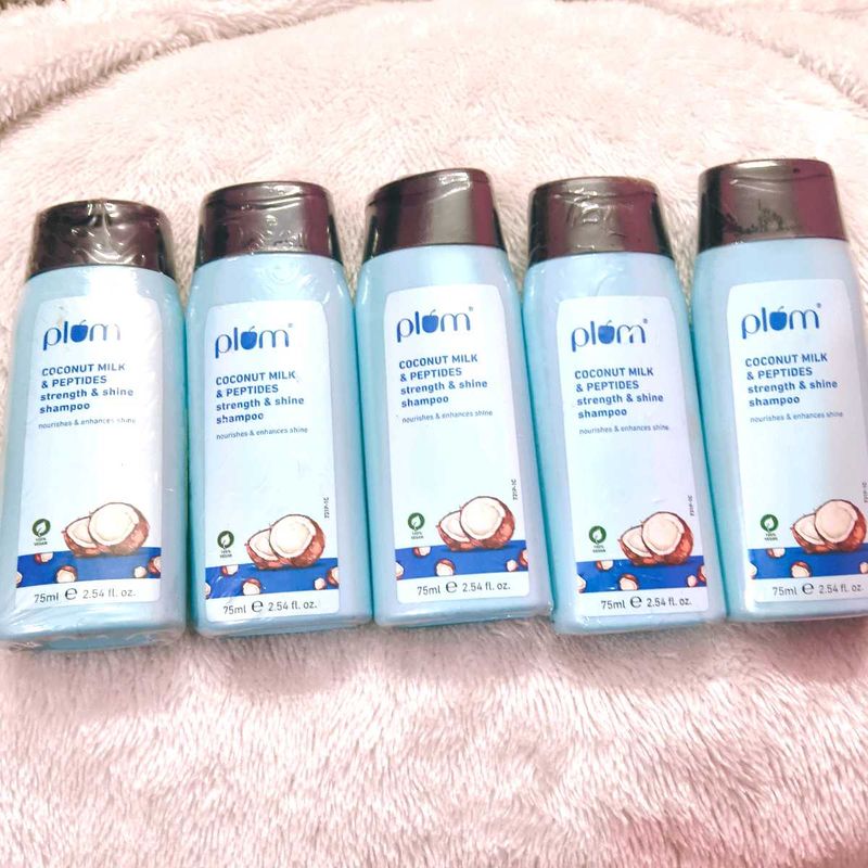 COMBO OF 5 Plum Coconut Milk &amp; Peptides Shampoo fo