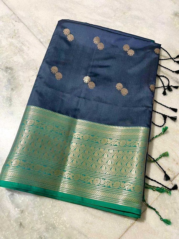 Elegant Soft Silk Allover Booti Saree