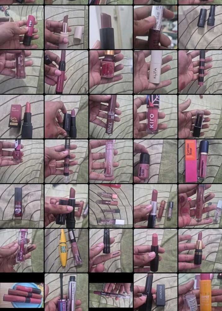 Assorted branded lipstick,straightener, hair dryer