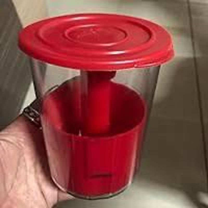 Red pickle container