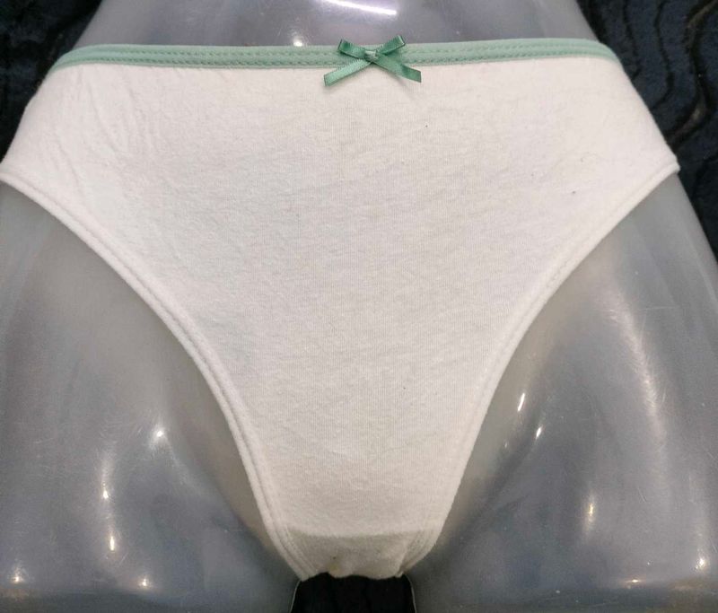 White Cotton Blend Briefs 🤎