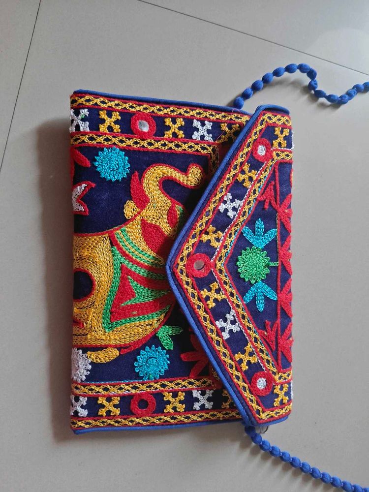 Embroidered Clutch Bag