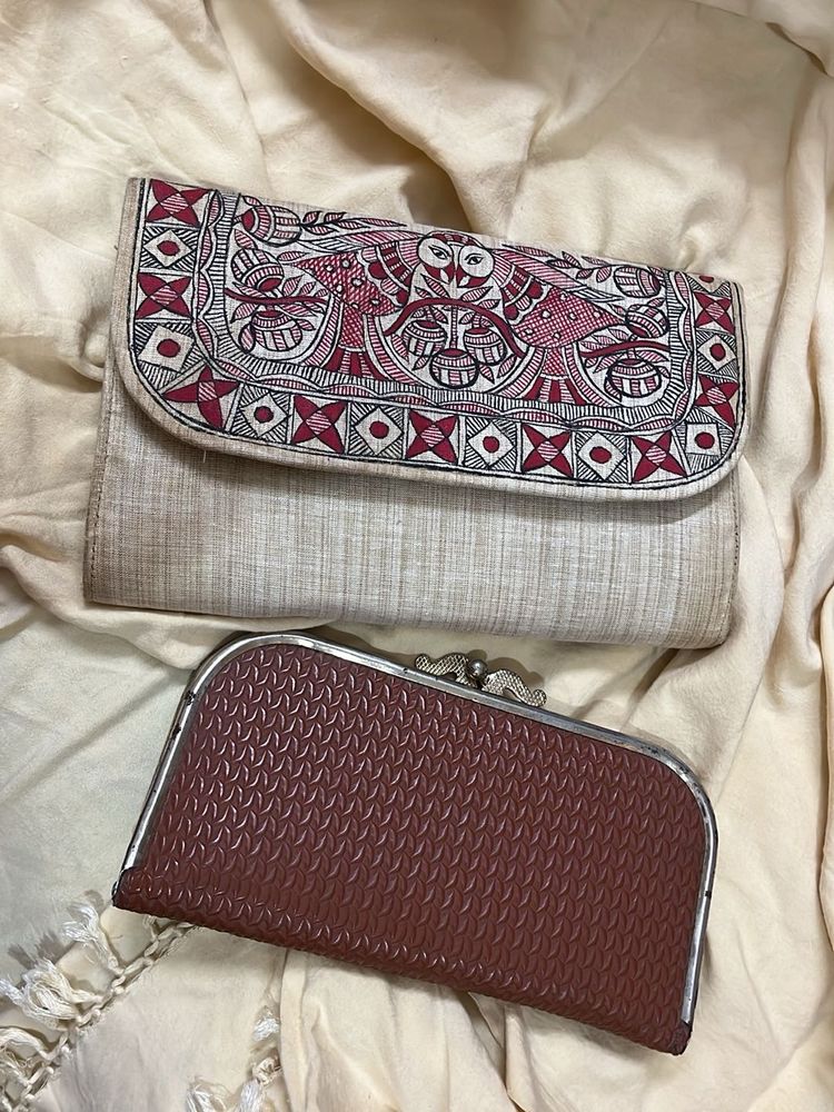 Handmade Clutch with Traditional Art set of 2