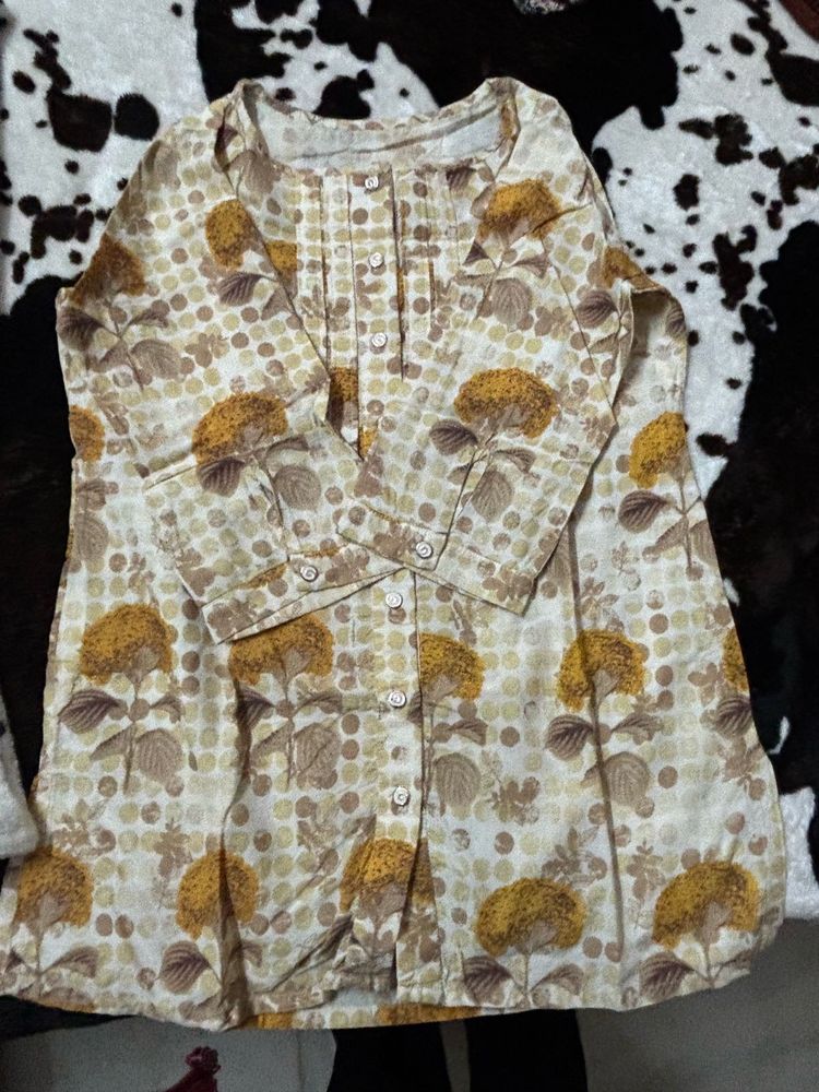 Floral Print Tunic Top