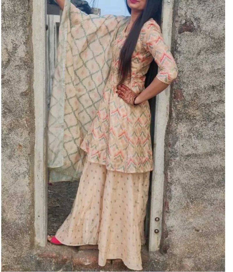Kurti + Palazzo + Dupatta