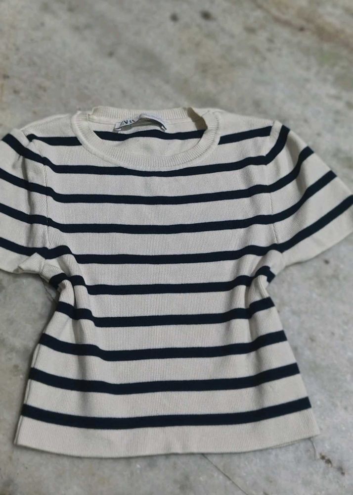 Striped Knit Top