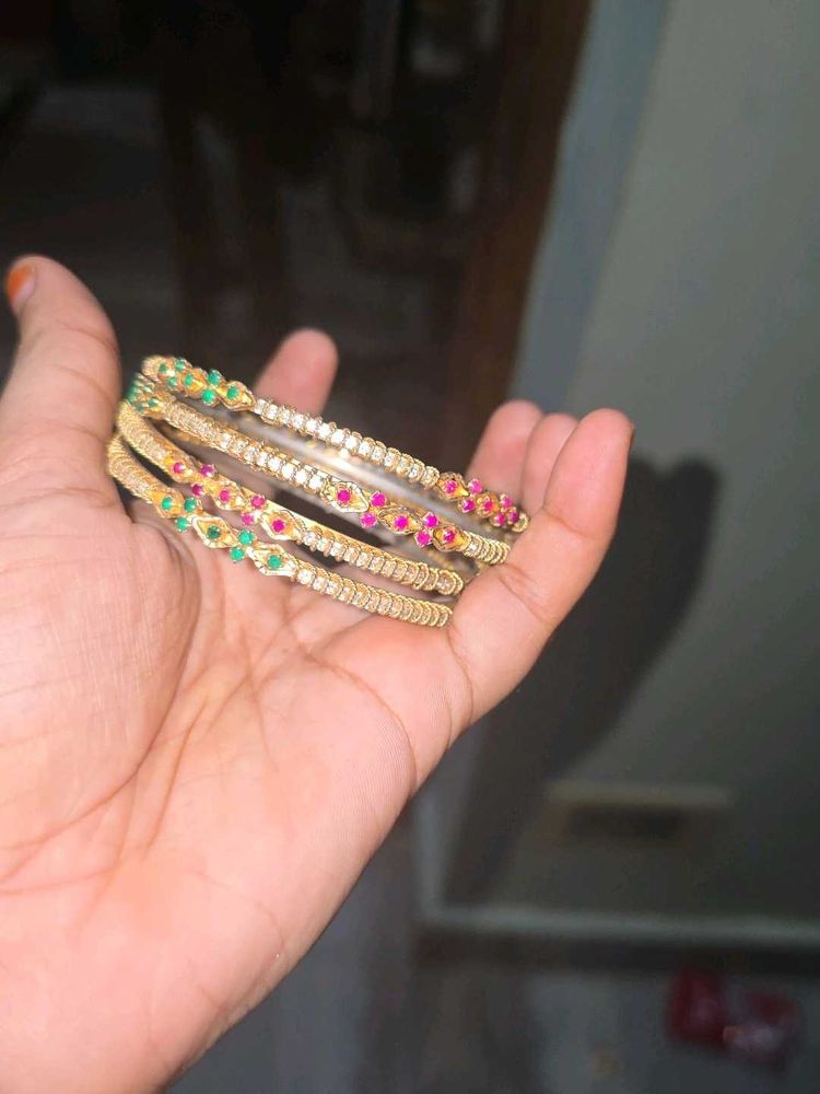 one gram  Set of 4 Elegant Gold Ban