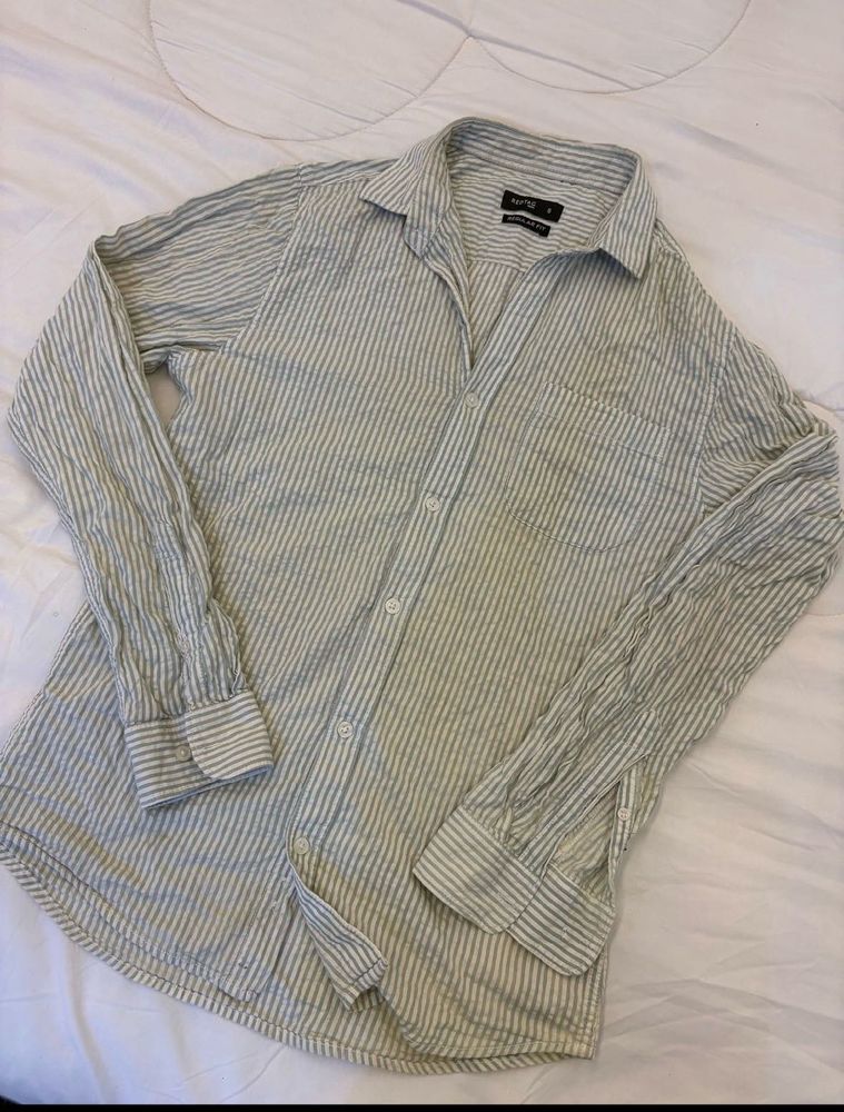 Striped Casual Button-Down Shirt