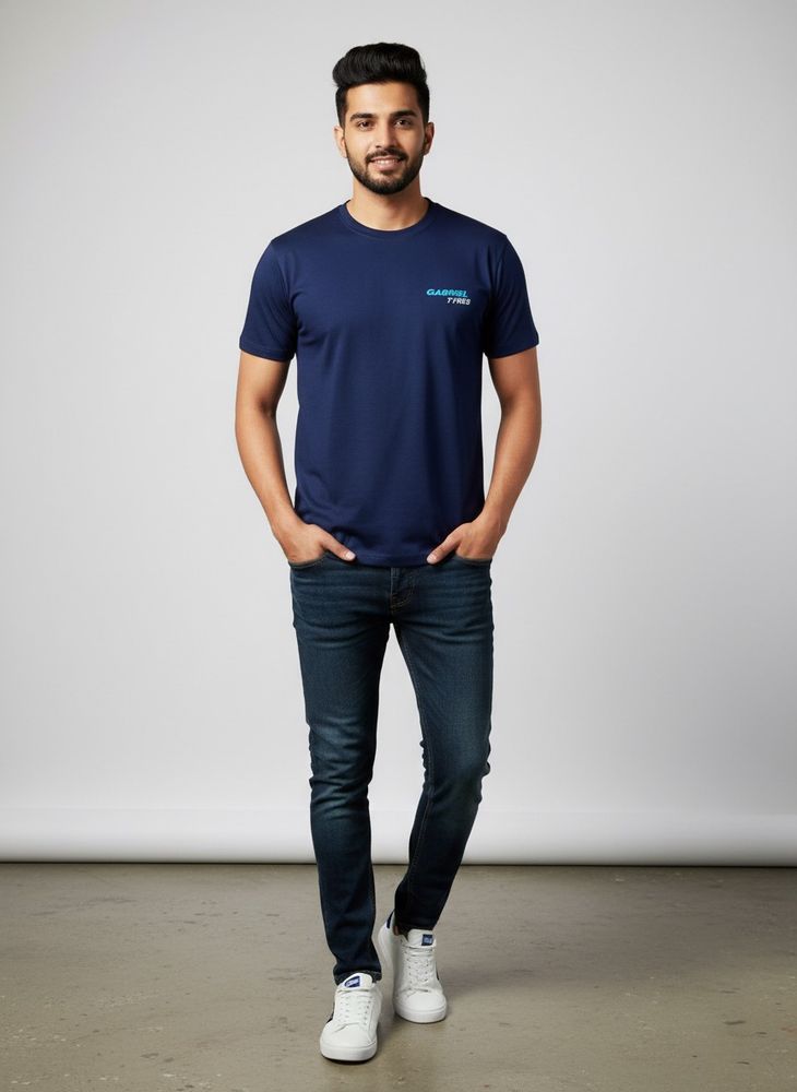 Royal Blue Dry Fit Round Neck T-Shirt | Gabriel Ty