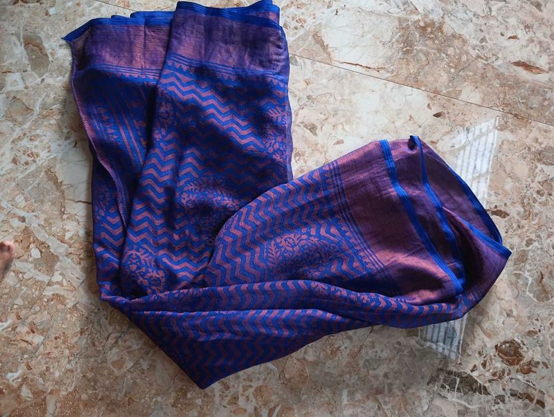 Beautiful Blue and Purple Saree