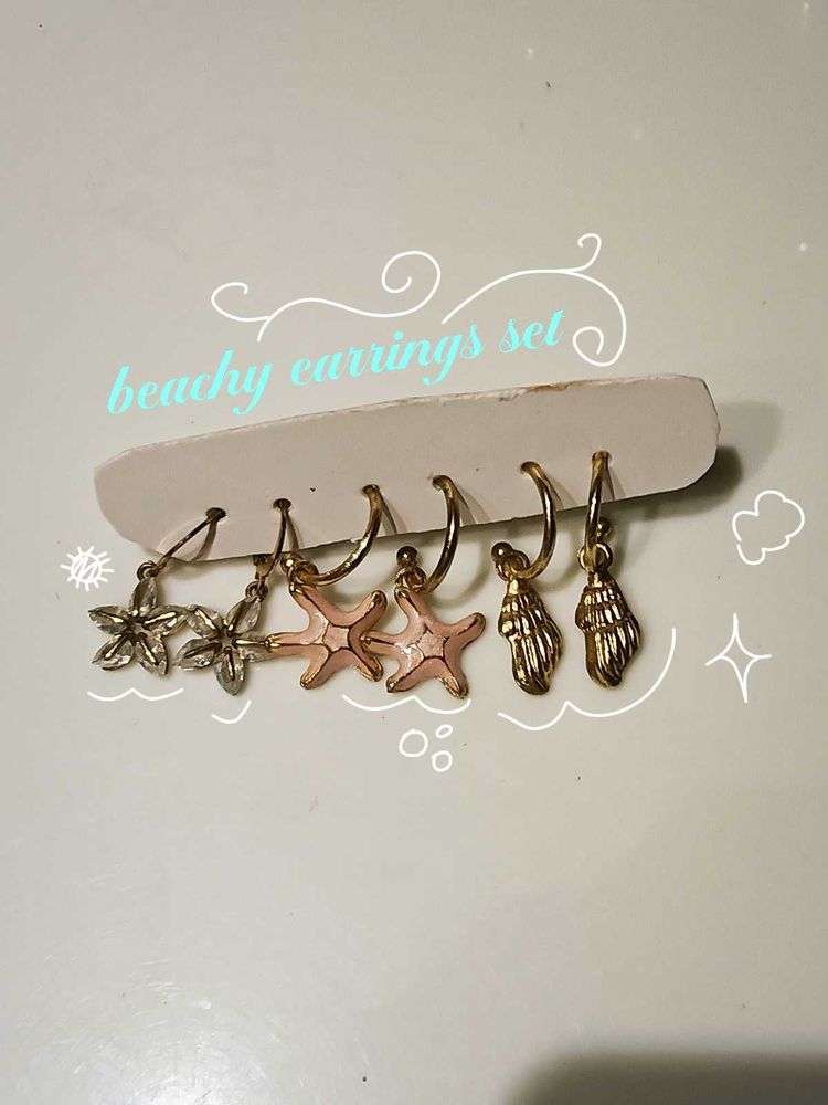 [COMBO OF 3]Beachy Earrings Set
