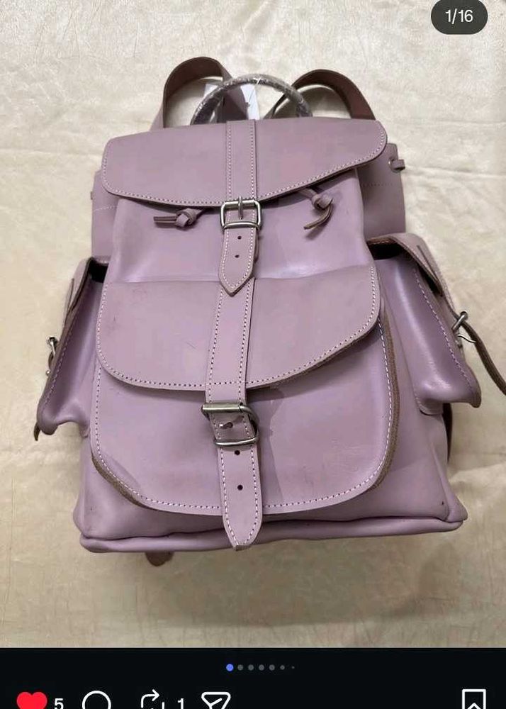 GrafeaStylish Lavender Leather Backpack
