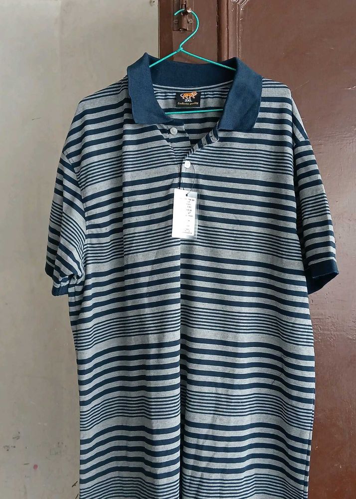 💙 Blue &amp; Grey Striped tshirt